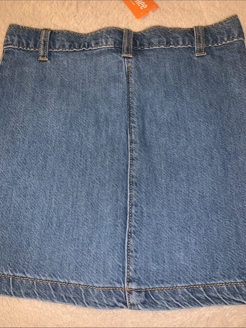 NWT Gymboree Embroidered Butterfly Denim Skirt 8 Adjustable Waist